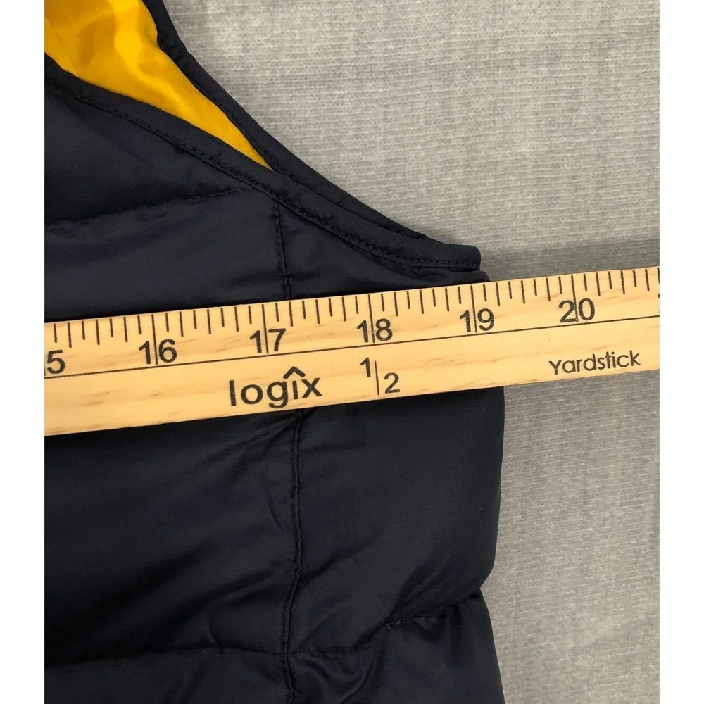 Eddie Bauer Kids Puffer Vest XL 14 Navy Blue Goose Down Filled Jacket Coat Boys